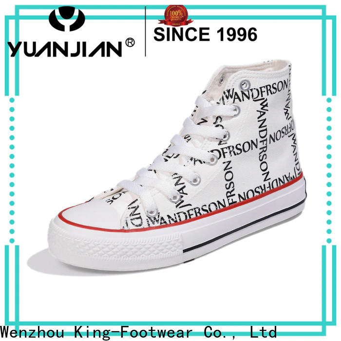 King-Footwear hot sell black canvas shoes manufacturer for daily life