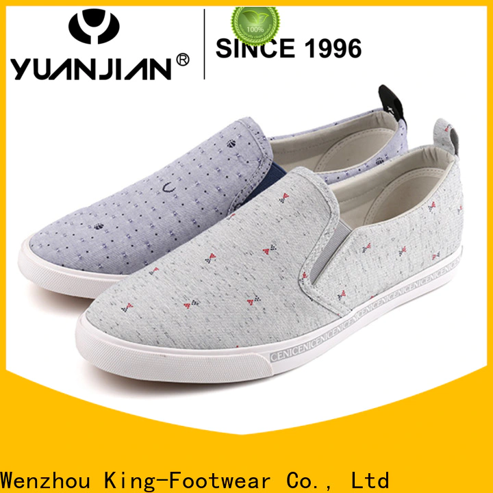 King-Footwear canvas shoes without lace factory price for school