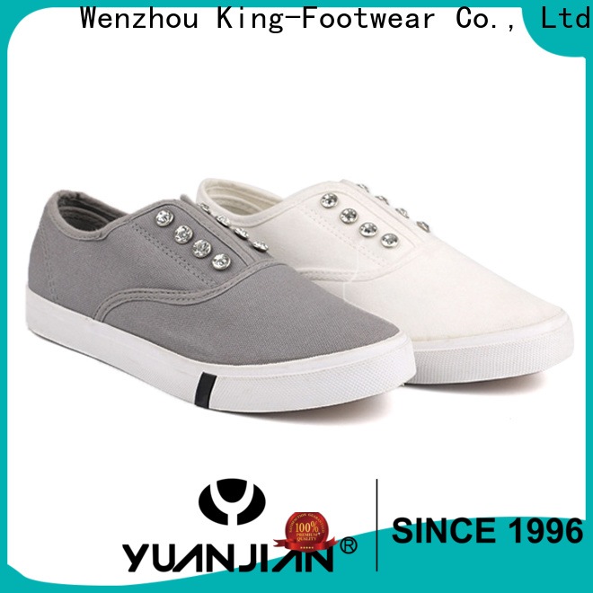 King-Footwear ladies canvas shoes factory price for working