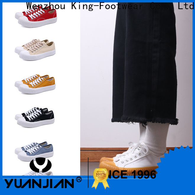 King-Footwear womens canvas trainers factory price for working