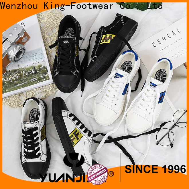 King-Footwear canvas lace up shoes for womens factory price for travel
