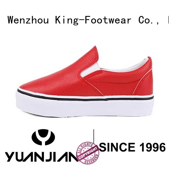 Pure Pu leather slip on lady skate sneakers