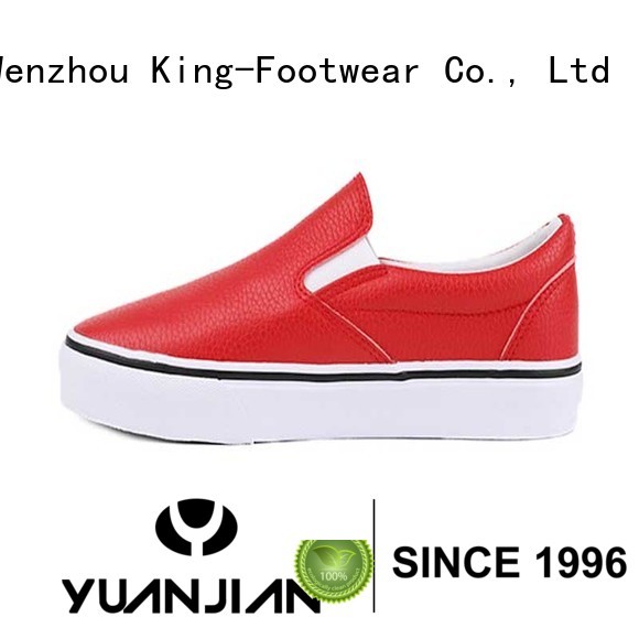 Pure Pu leather slip on lady skate sneakers