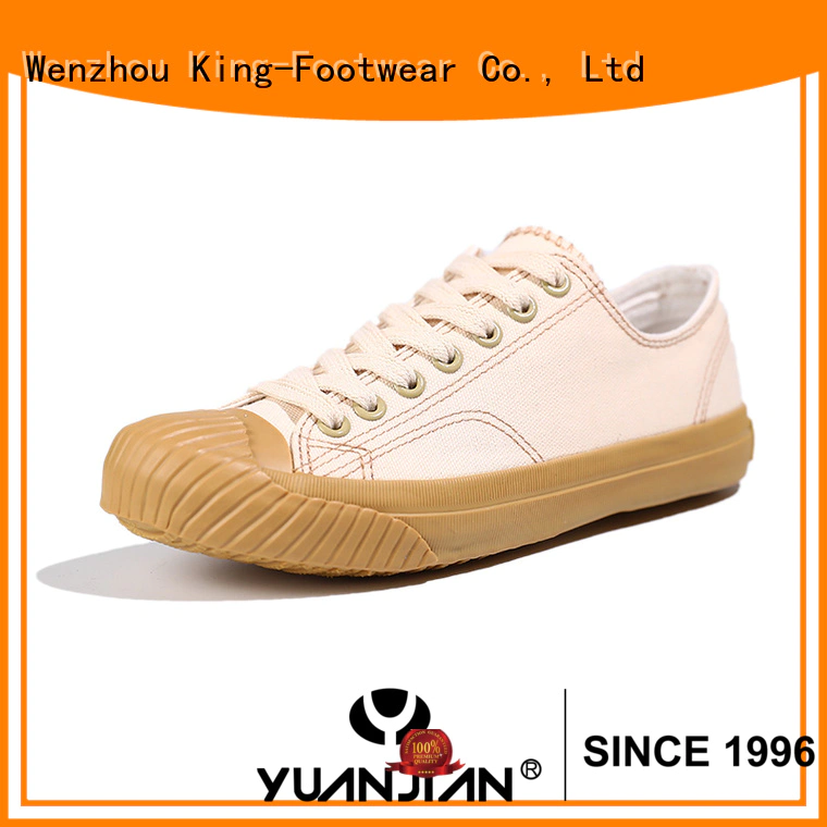 King-Footwear beautiful red canvas shoes factory price for daily life