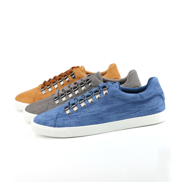 PU leather lace up men's vulcanized shoes