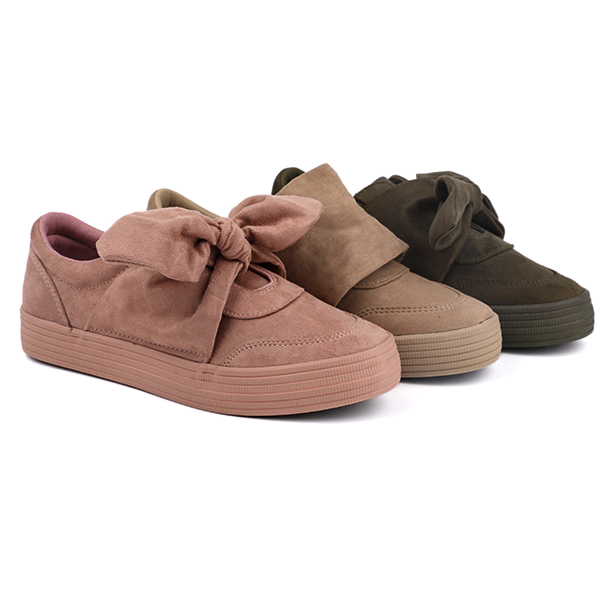Imitation suede slip on woman's sneakers