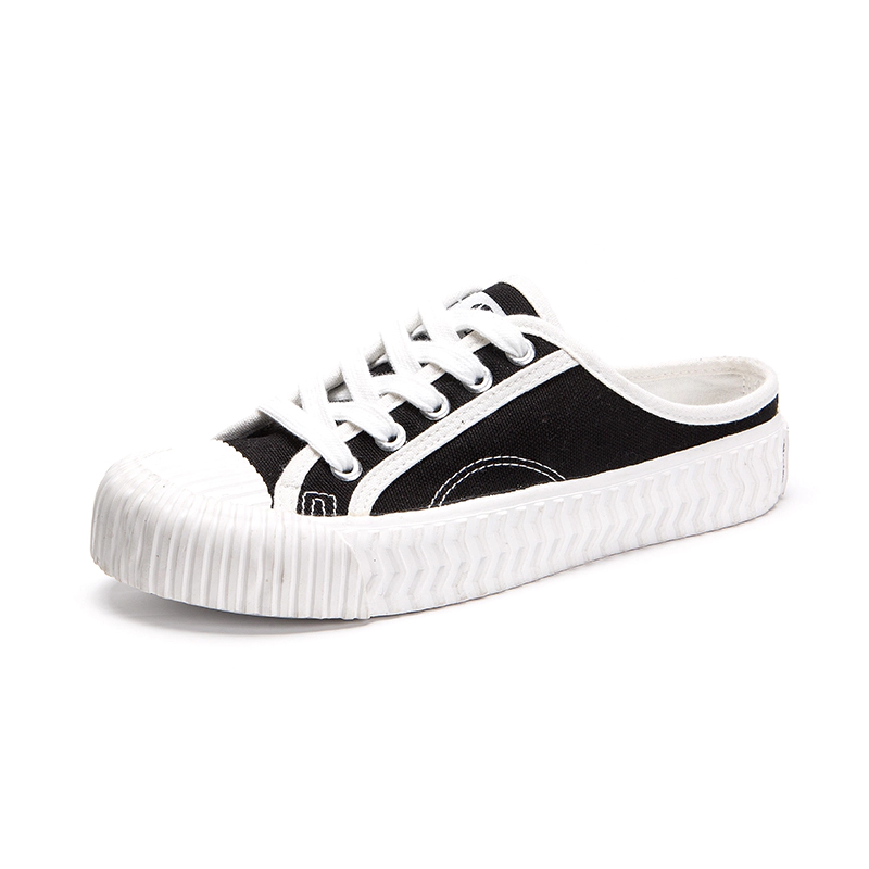 Canvas with lace girls vulcanized shoes