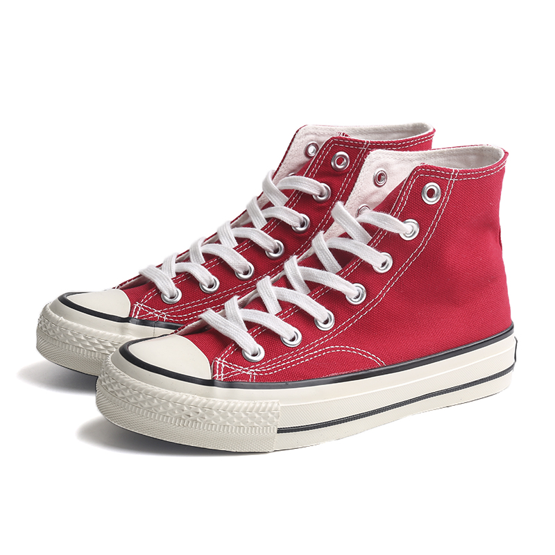 hot sell red canvas shoes promotion for school