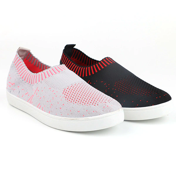 Woven low cut lady casual shoes