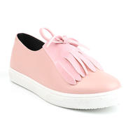 Artificial leather low cut lady casual shoes