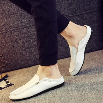 Niche man slip on casual shoes