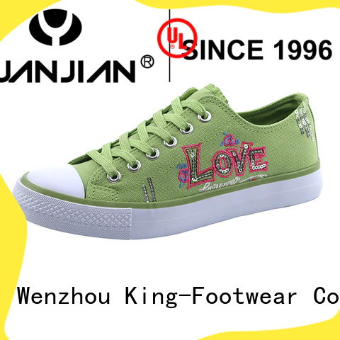 beautiful ladies canvas shoes factory price for school