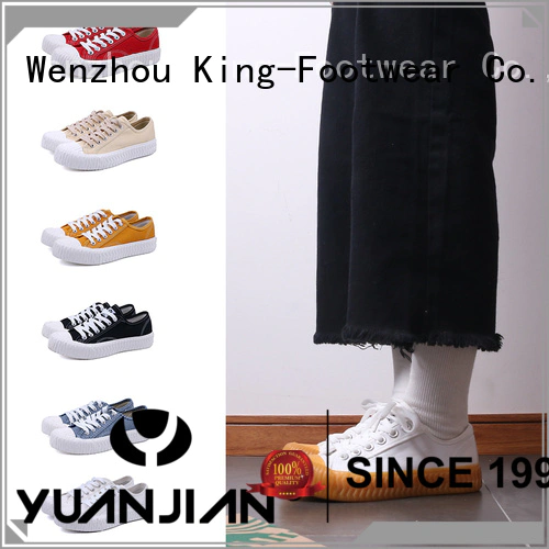 King-Footwear beautiful black canvas shoes manufacturer for travel