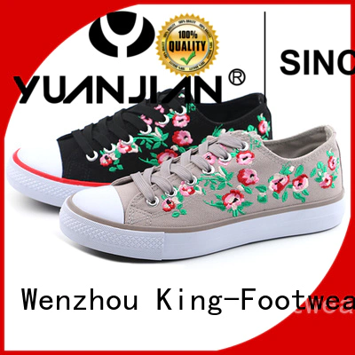 King-Footwear beautiful canvas shoes for girls promotion for travel