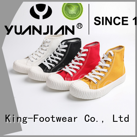 King-Footwear durable plain canvas shoes wholesale for working