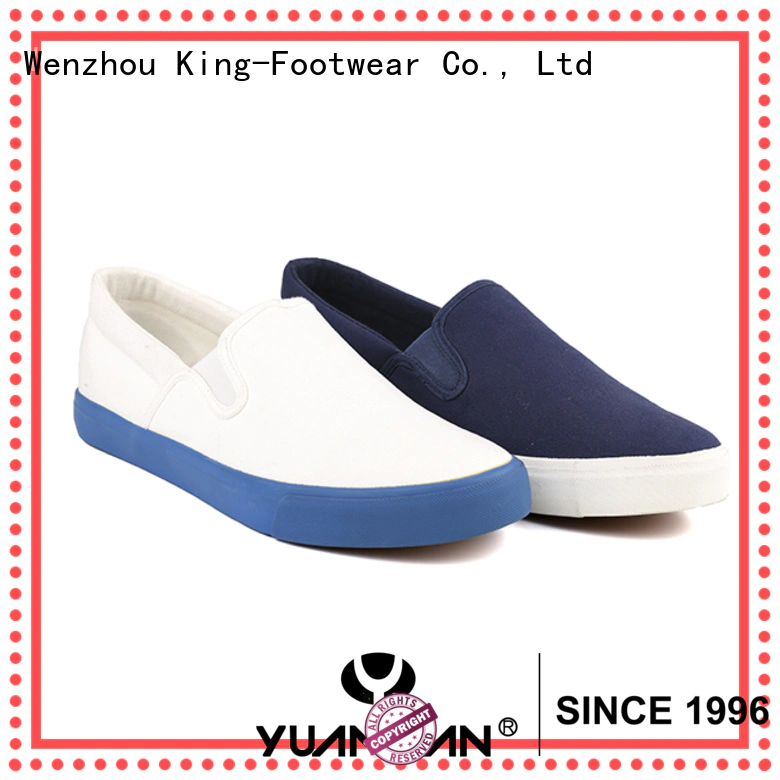 King-Footwear hot sell mens canvas slip on shoes factory price for daily life