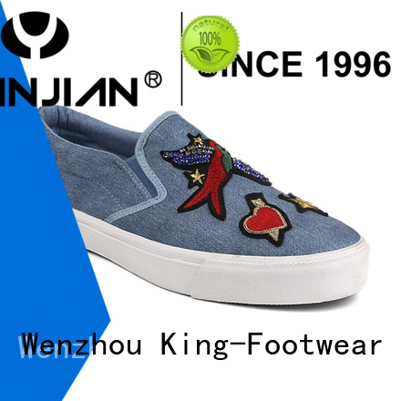 King-Footwear good quality casual canvas shoes womens factory price for school