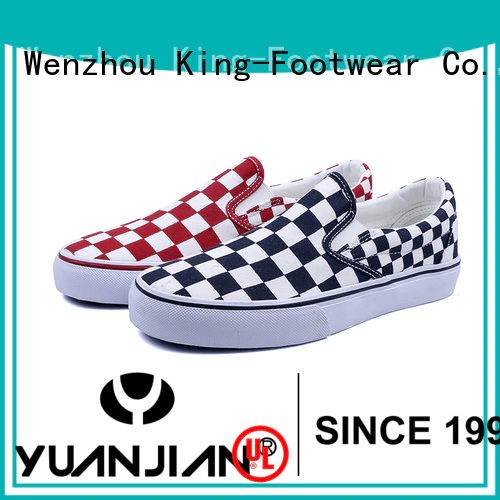 King-Footwear good quality mens canvas slip on shoes promotion for school