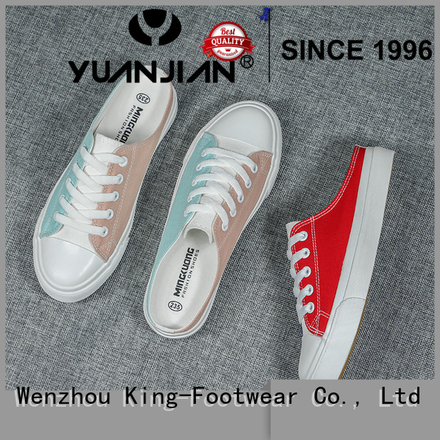 King-Footwear durable mens canvas sneakers manufacturer for school