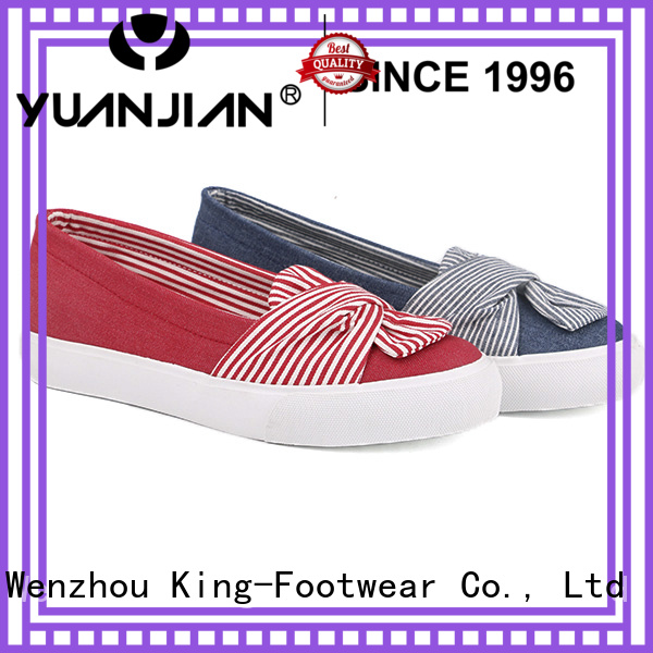 King-Footwear ladies canvas shoes factory price for working