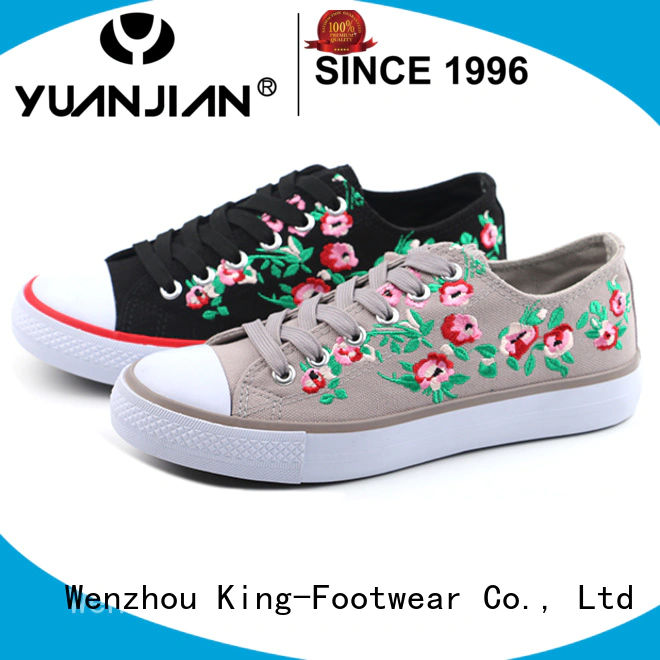 King-Footwear good quality womens canvas trainers promotion for daily life